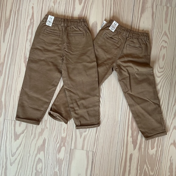 (4 pairs) NWT ZARA Relaxed Fit Khaki Pants 5T - Picture 6 of 7